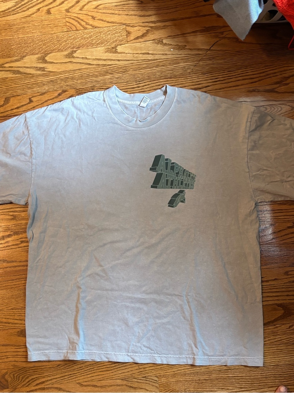 Alphalete Athletics Oversized Graphic T-Shirt Gray Green Men's XXL